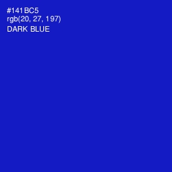 #141BC5 - Dark Blue Color Image